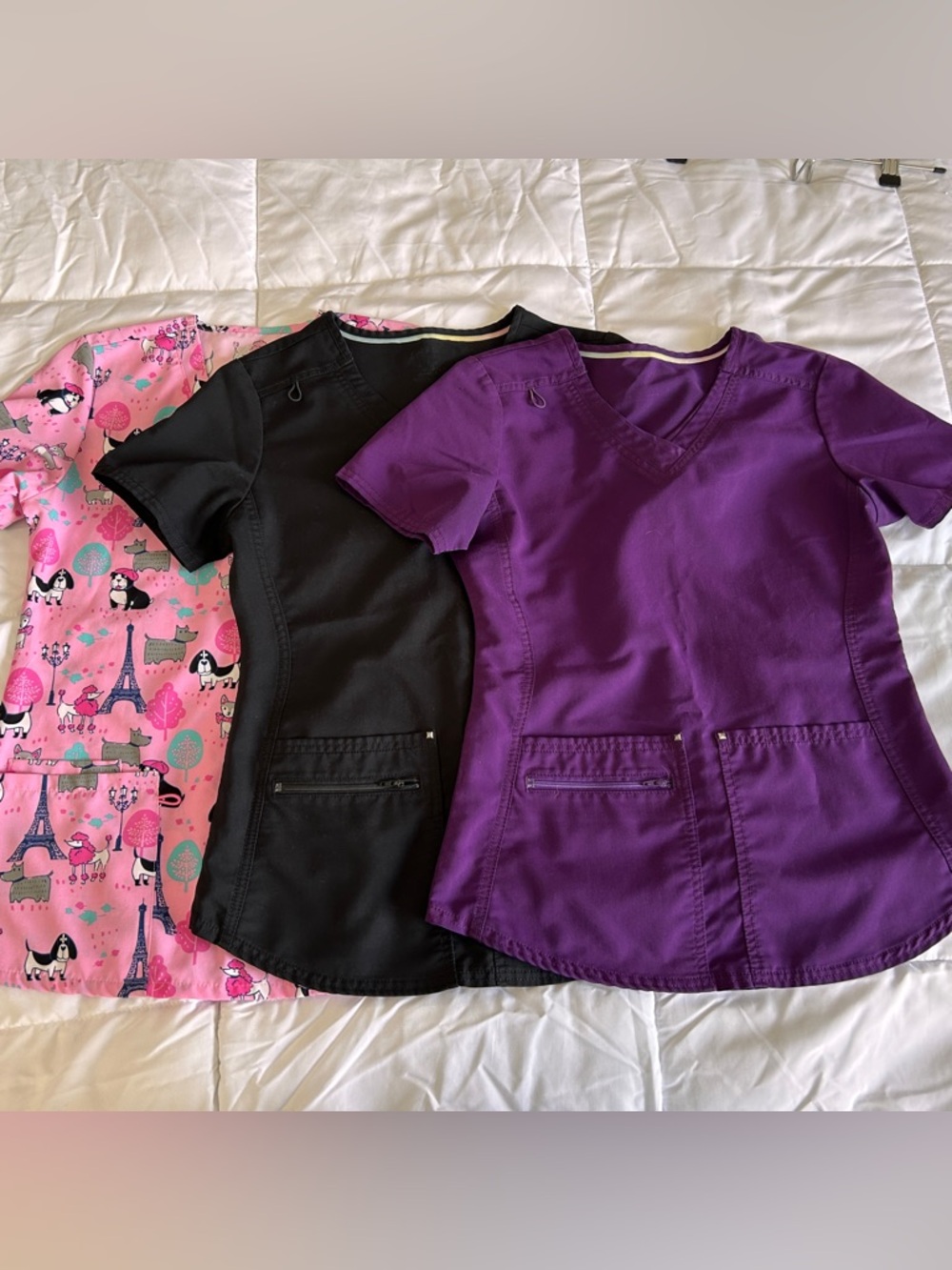 2 for $14 Scrub Tops Women’s size XS (lot of 3) Uniform Medical Cleaning Work